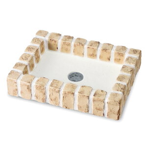 レンガ調 ガーデンパン 水受け レトロブリックパン ミニタイプ マロンベージュ(MBE) OPB-PR ニッコーエクステリア nikko【メーカー直送・代金引換不可】