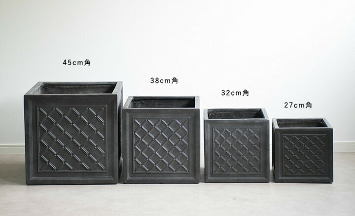 楽天市場】植木鉢 大型 角型 軽量ファイバークレイ製 プランター