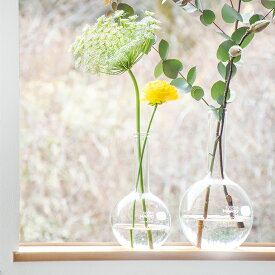 花瓶 フラワーベース 日本製ガラス シンプル 花器 理化学品 HARIO ハリオ 平底フラスコ 500mL