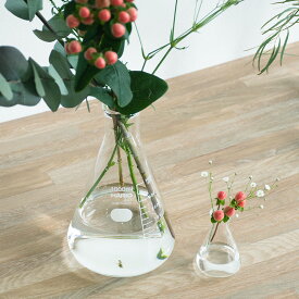 花瓶 フラワーベース 日本製ガラス シンプル 花器 理化学品 HARIO ハリオ 三角フラスコ 1,000mL