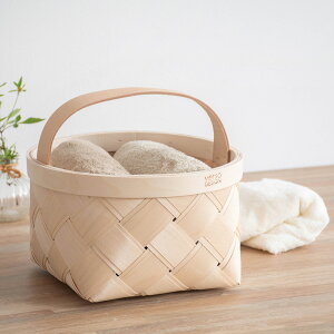 北欧 白樺 バスケット 天然素材 木製 収納ボックス LASTU Mushroom Round S beige マッシュルーム ラウンドバスケット スモール Verso Design ヴェルソデザイン【北欧インテリアポイント10倍】