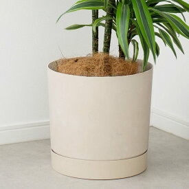 ポーランド製植木鉢 受け皿付き プロスパー トゥーボ B 30cm Mサイズ 100%リサイクルプラスチック製ポット 軽量プランター 鉢カバー