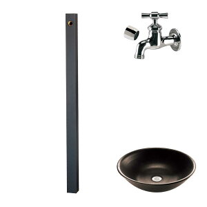ウォータービュー コンビ コンビポール(1口) + 蛇口シルバー + 陶器パン(グローリー) セット 【TOYO・東洋工業】 【メーカー取り寄せ品】