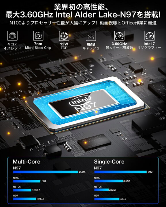 楽天市場】【25％OFFクーポン】GMKtec G5 ミニpc 【Intel N97 DDR5 