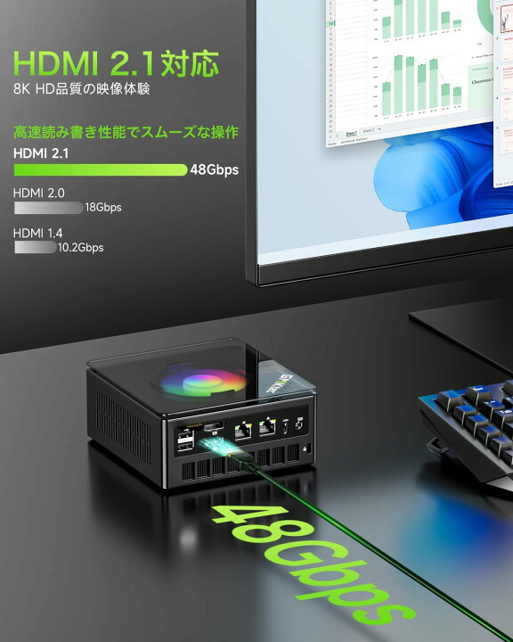 楽天市場】GMKtec K11【AMD Ryzen9 8945HS 32GB+1TB】最大5.20GHz ミニ 