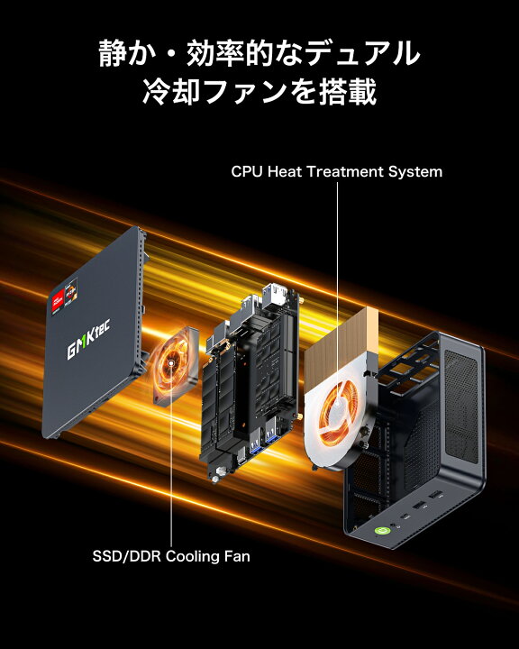 楽天市場】【25％OF+P5倍】GMKtec ミニPC 【AMD Ryzen 5 6600H DDR5 