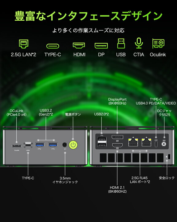 楽天市場】【マラソン25%OFFクーポン】GMKtec M7 ミニPC【AMD Ryzen 7 