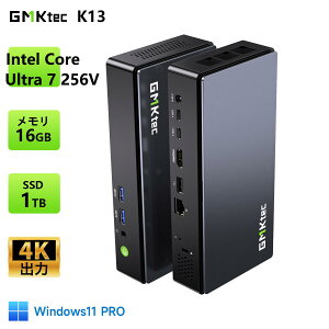 �y�N�[�|����95,599�~�zIntel Core Ultra 7 256V 8�R�A/8�X���b�h 4.8GHz 115TOPS mini pc Windows11 Pro 4K�Ή� HD 3��� 5GLAN *2 Bluetooth 5.2 Nucbox �~�jpc GMKtec K13 �����\ �ȃG�l AIPC ��� �w�K���� �v���p �Ɩ��p AI�Ή�