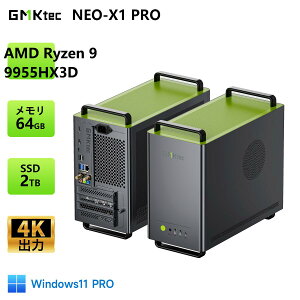�y�N�[�|����447,999�~�`�zGMKtec NEO-X1 PRO �f�X�N�g�b�vPC AMD Ryzen 9 9955HX3D 16�R�A32�X���b�h 32GB/64GB DDR5 96GB�܂Ŋg�� 2TB M.2 2280 SSD �ő�16TB���݉\ WIFI 7 BT5.4 �Q�[�~���OPC 4��ʓ����o�� USB4 HDMI DP ��