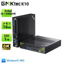 【30%OFFクーポン】Intel i9新登場 GMKtec Intel Core i9-13900HK 最大5.4 GHz 1TB SSD 16GB DDR5】14コア/20スレッド Windows11 Pro デスクトップ WiFi6 USB3.2 BT5.2 DP HDMI 4KHD 4画面出力 RJ45 2.5G パソコン デスクトップ 高性能 minipc 業務用 K10 ミニPC