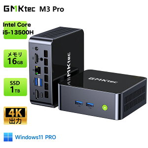GMKtec �~�jPC M3Pro Intel Core i5 12500H �ő�4.7GHz 12�R�A/16�X���b�h 16GB DDR4 64GB�܂Ŋg�� 512GB/1TB SSD M.2 2280 Windows11 Pro WiFi6E BT5.2 HDMI 4KHD 2��ʏo ����lLAN �p�\�R�� �f�X�N�g�b�v �����\ minipc �Ɩ��p �~�jPC