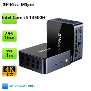 �y19%�N�[�|��+2�{�|�C���g�Ҍ��zGMKtec �~�jPC M3Pro Intel Core i5 13500H �ő�4.7GHz 12�R�A16�X���b�h 16GB DDR4 2�X���b�g 64GB�܂Ŋg���\ 512GB/1TB SSD M.2 2280 Windows11 Pro �R���p�N�g WiFi 6 Bluetooth 5.2 HDMI 4K 3��