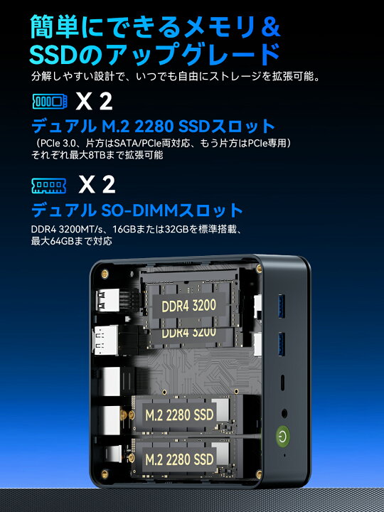 楽天市場】【期間限定60,000円】GMKtec M5 Ultra ミニPC AMD Ryzen 7 