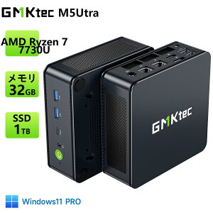 �y�N�[�|����68,999�~�zGMKtec M5 Ultra �~�jPC AMD Ryzen 7 7730U 8�R�A 16�X���b�h MAX4.5G 16GB DDR4 512GB M.2 2280 SSD �f�X�N�g�b�vPC 4K Bluetooth5.2 �f���A��2.5G LAN Windows11 Pro �ő�64GB 16TB�g�� �R���p�N�g �É� �ȃX