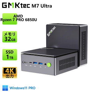 yN[|49,385~~zyVʎ GMKtec M7 ~jPCyminipc AMD Ryzen 7 PRO 6850H 32GB+1TBz8RA 16Xbh ő4.90GHz Windows11 Pro DDR5 PCIe 3.0 M.2 2280 SSD 4ʏo 2.5GbpsLAN WiFi6 Bluetooth5.2 HDMI ȃGl Q[