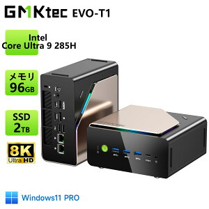 yN[|168,283~zy2025NŐVfzGMKtec EVO-T1 ~jPC Intel Core Ultra 9 285H 16RA16Xbh Arc 140T GPU ő5.4GHz 96GB DDR5 2TB SSD ő24TBg OculinkΉ 4ʏo HDMI2.1 DP USB4 WiFi6 2