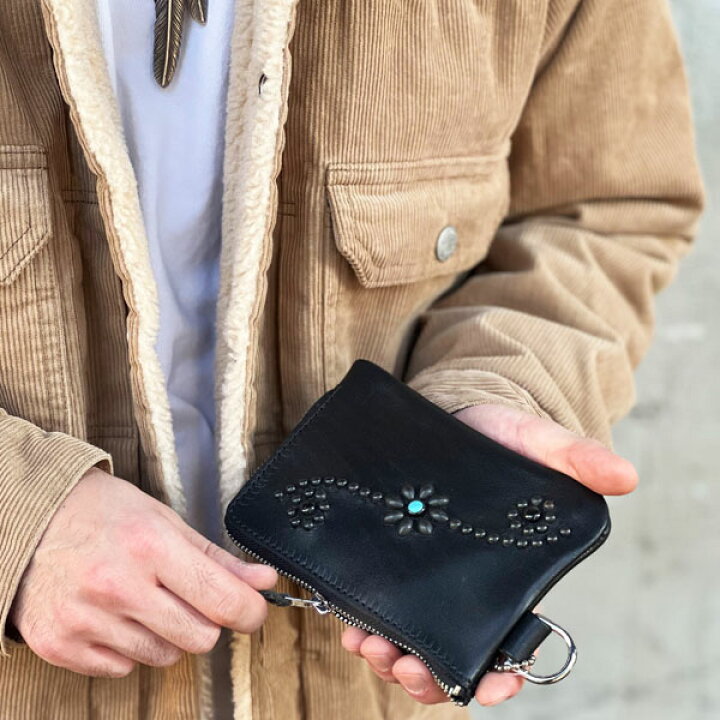 楽天市場】HTC BLACK CORNER ZIPPER PURSE 25TQ 【BLACK BLACK 