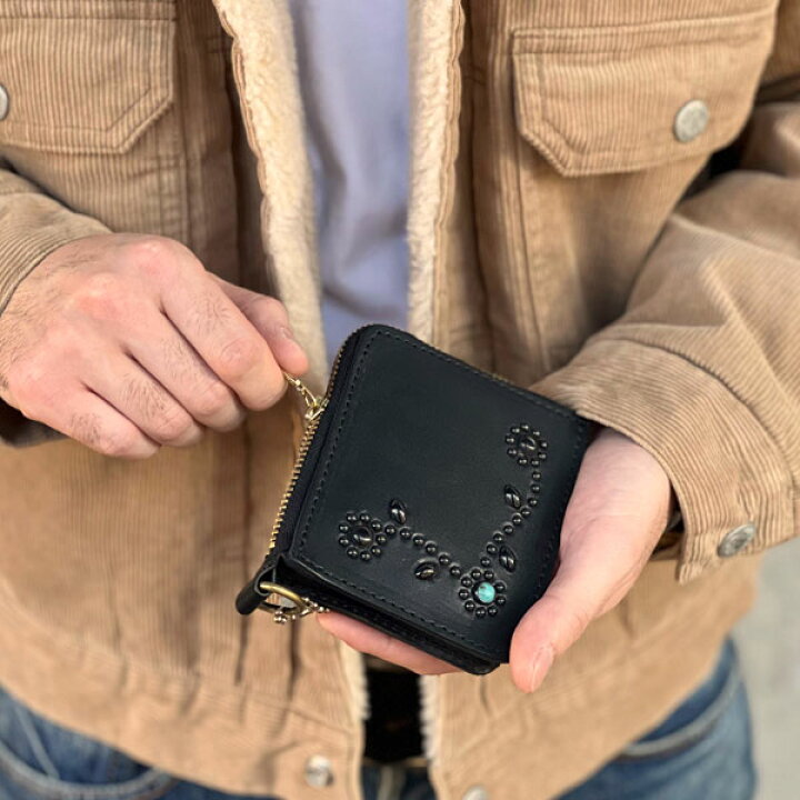 楽天市場】HTC BLACK TYPE-5 SN33 LEATHER WALLET 【BLACK/BRASS  