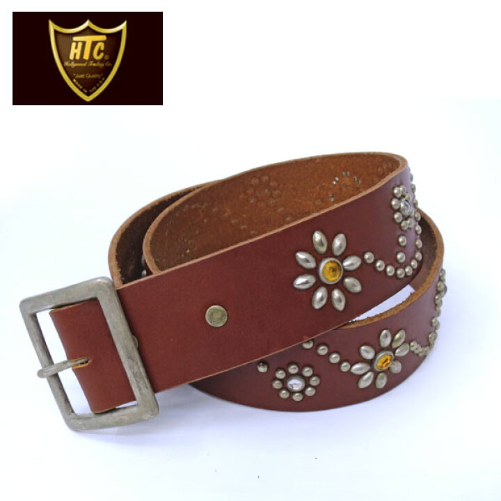 定価39900円！HTCフラワースタッズナローベルトFLOWER花柄 （新品  