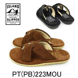 【SALE】 アイランドスリッパ クロス　スエードサンダル PT223MOU　PEANUT SUEDE　PB223MOU　BLACK SUEDESLIDE ( スライド )　ユニセックス アイランドスリッパー スウェード　スェード island slipper レディース　メンズ　ムートン【返品交換不可商品】