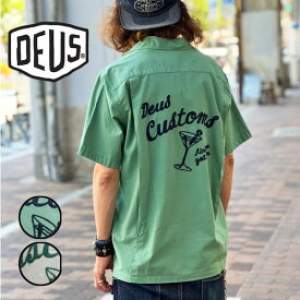 【在庫限りセール SALE】 deus ex machina [ CORK SCREW SHIRT ]【 sea foam , dirty white 】 デウスエクスマキナ ワークシャツ　メンズ　デウスエクスマキナ　deus DMS2051403