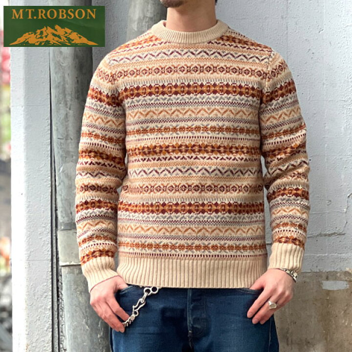楽天市場】MT. ROBSON マウントロブソン FAIR ISLE WOOL SWEATER 