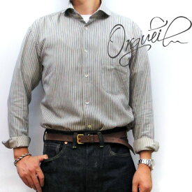 【 正規販売店 】 ORGUEIL / オルゲイユ　メンズ ウィンザーカラーシャツ 【 コットンストライプシャツ 】 [OR-5002B]　【メンズ　シャツ 】【 stripe　ストライプ 】 Windsor Collar Shirt アメカジ　ストライプ