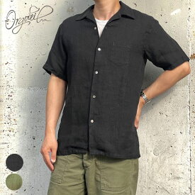 ORGUEIL オルゲイユ メンズ Linen Open Collar Shirt [OR-5092B] メンズ リネン オープンカラーシャツ アメカジ リネン100% 【 正規販売店 】