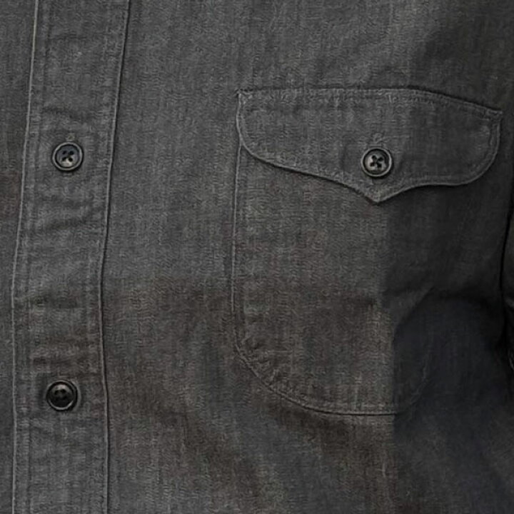 ORGUEIL オルゲイユ Shawl Collar Shirt OR-5107 ショールカラーシャツ アメカジ コットン100 デニム シャツ GREY グレー 正規販売店
