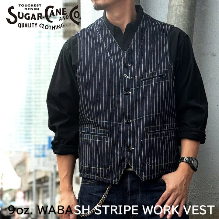 楽天市場】SUGAR CANE シュガーケーン SC12654 / 9oz. WABASH STRIPE 