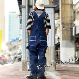 NUDIE JEANS KEVIN DUNGAREES UTILITY DENIM (NB26) 57161-2066 SKU#114353 nudie jeans ヌーディージーンズ メンズ レディース ケビン ケヴィン ダンガリーズ オーバーオール