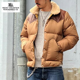 2023FW最新入荷分 ロッキーマウンテンフェザーベッド クリスティジャケット CHRISTY JACKET / NYLON ボア付 Rocky Mountain Featherbed 【 Lt BROWN ライトブラウン 】MADE IN JAPAN　200-232-06