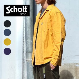 Schott ( ショット ) L/S NEL SHIRT PLAIN プレーン ネルシャツ【schott 神戸正規 】 [ 782-3920001 ] 【全4色】 ショット ネルシャツ 無地 開襟 メンズ アメカジ