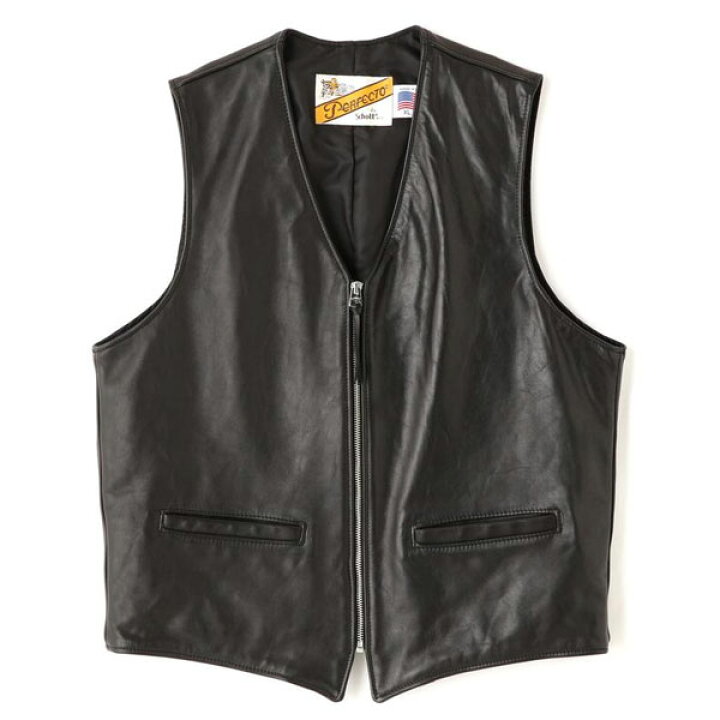 楽天市場】Schottショット 193V LEATHER VEST レザーベスト 782 