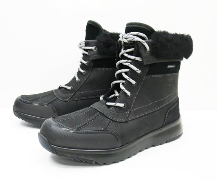 楽天市場 Ugg 国内正規商品 Ugg アグ Ugg Eliasson メンズ エリアソン Black Black Ugg レースアップ ブーツ 防水 ウォータープルーフ 変え紐ワンペア付き 正規品 メンズ ｇｍｍｓｔｏｒｅ