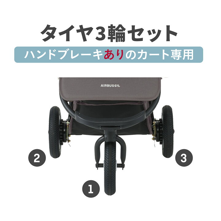 楽天市場】【ハンドブレーキありのベビーカー専用】エアバギー 8インチ 