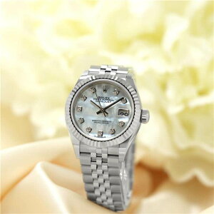ROLEX �����b�N�X �f�C�g�W���X�g 28 279174NG �z���C�g�V�F�� 10P�_�C�� �W���r���[�u���X���b�g �t���i���i ROLEX �V�i���f�B�[�X �r���v ��������