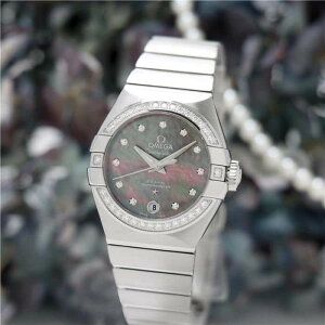 OMEGA �R���X�e���[�V���� �^�q�` 123.15.27.20.57.003 �u���b�N�V�F���@�t���i���i OMEGA �V�i���f�B�[�X �r���v ��������
