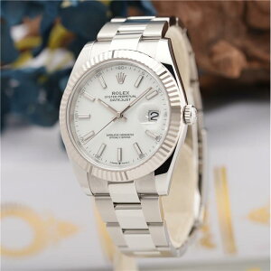 �����b�N�X �f�C�g�W���X�g41 126334 �z���C�g �I�C�X�^�[�u���X���b�g �t���i���i ROLEX �V�i�����Y �r���v ��������