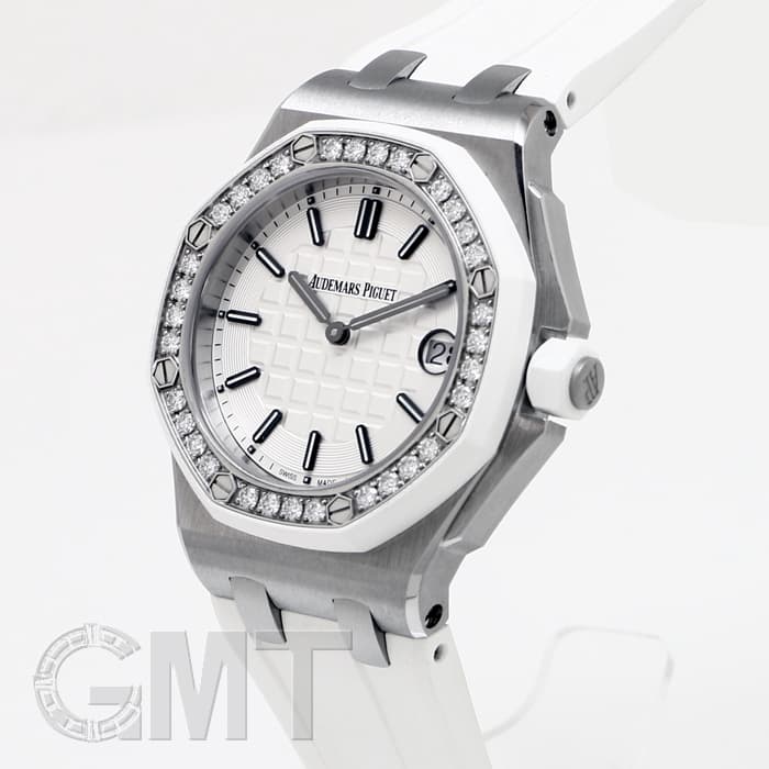オーデマ・ピゲ ロイヤルオークオフショア ベゼルダイヤ 37mm ホワイト 67540SK.ZZ.A010CA.01 AUDEMARS PIGUET  新品腕時計 レディース送料無料 | GMT