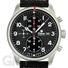 チュチマ 6402-01 グランド フリーガークラシック クロノ ブラック ステンレス 革 TUTIMA 新品メンズ 腕時計 送料無料