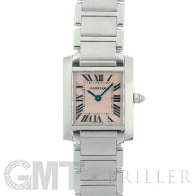 カルティエ タンクフランセーズ SM W51028Q3 ピンクシェル CARTIER 中古レディース 腕時計 送料無料