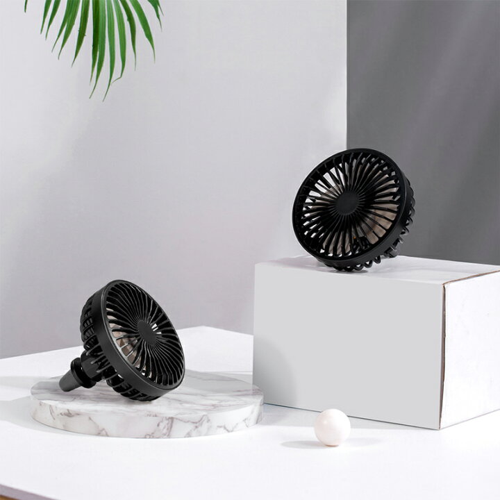 楽天市場 車用扇風機 車載usb扇風機 車用ファン 小型自動車ファン エアコン 卓上両用 Ledライト機能付き 3段階風量調節 角度360 回転 滑り止め 耐久性 Gmy 楽天市場店