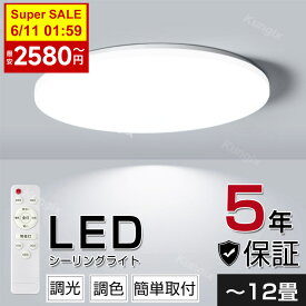 【スーパーSALE100円～300円クーポンあり】シーリングライト LED LEDシーリングライト LED照明 8畳 10畳 調光 調色 常夜灯 リモコン付き タイマー おしゃれ リビング 寝室 天井照明 洋室 和室 照明器具 省エネ 節電 薄型 子供部屋 父の日工事不要 1年間保証