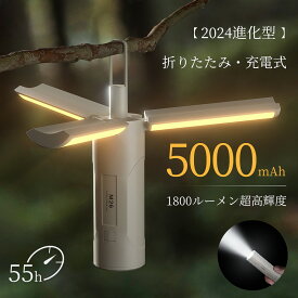 【2024NEW】LED ランタン ライト 折りたたみ式 高輝度 55時間連続点灯 5000mAh 充電式 明るい おしゃれ 防水 軽量 便利 懐中電灯 強力 アウトドア ハンディライト USB 吊り下げ 防塵 ミニ 屋外 キャンプ 停電 釣り 登山 野外 長時間 防災用 かわいい コンパクト 贈り物