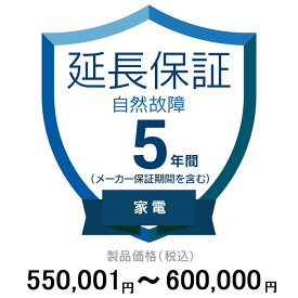 価格.com家電延長保証(自然故障)5年に延長 家電 550,001〜600,000円
