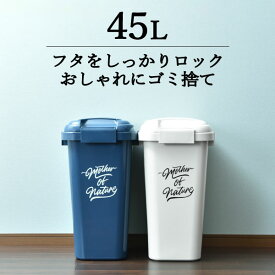 ゴミ箱 45L袋可 屋外 リビング おしゃれ 45リットル袋可 大容量 ふた付き 収納 ゴミ袋が見えない 45リットル 角型 ごみ箱 分別 連結 ペット いたずら 防止 シンプル 外置き 袋止め デザイン シンプル インテリア雑貨 北欧( 平和工業 ハンドル付きジョイントペール 45L )