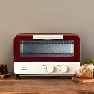 トースター おしゃれ キッチン 家電 雑貨 トースト 食パン焼き パン 2枚焼き 上下ヒーター グリル 朝食 タイマー付き レッド ウォームグレー ダークグリーン バイカラー レトロ かわいい 北