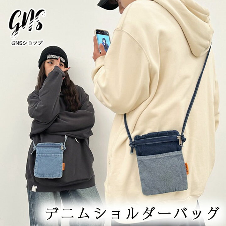 楽天市場】デニムミニショルダーバッグ スマホポーチ メンズ 