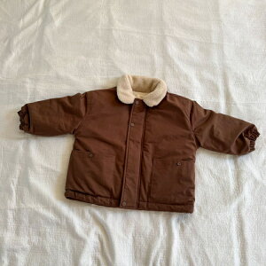 フードファー 子供服 防寒コート ファー襟付き 冬物 キッズ 男の子 女の子 兄妹 裏起毛 長袖 アウター 中綿ジャケット 無地 ブラウン グレー レトロ 暖かい カジュアル 韓国子供服 ベビー 子